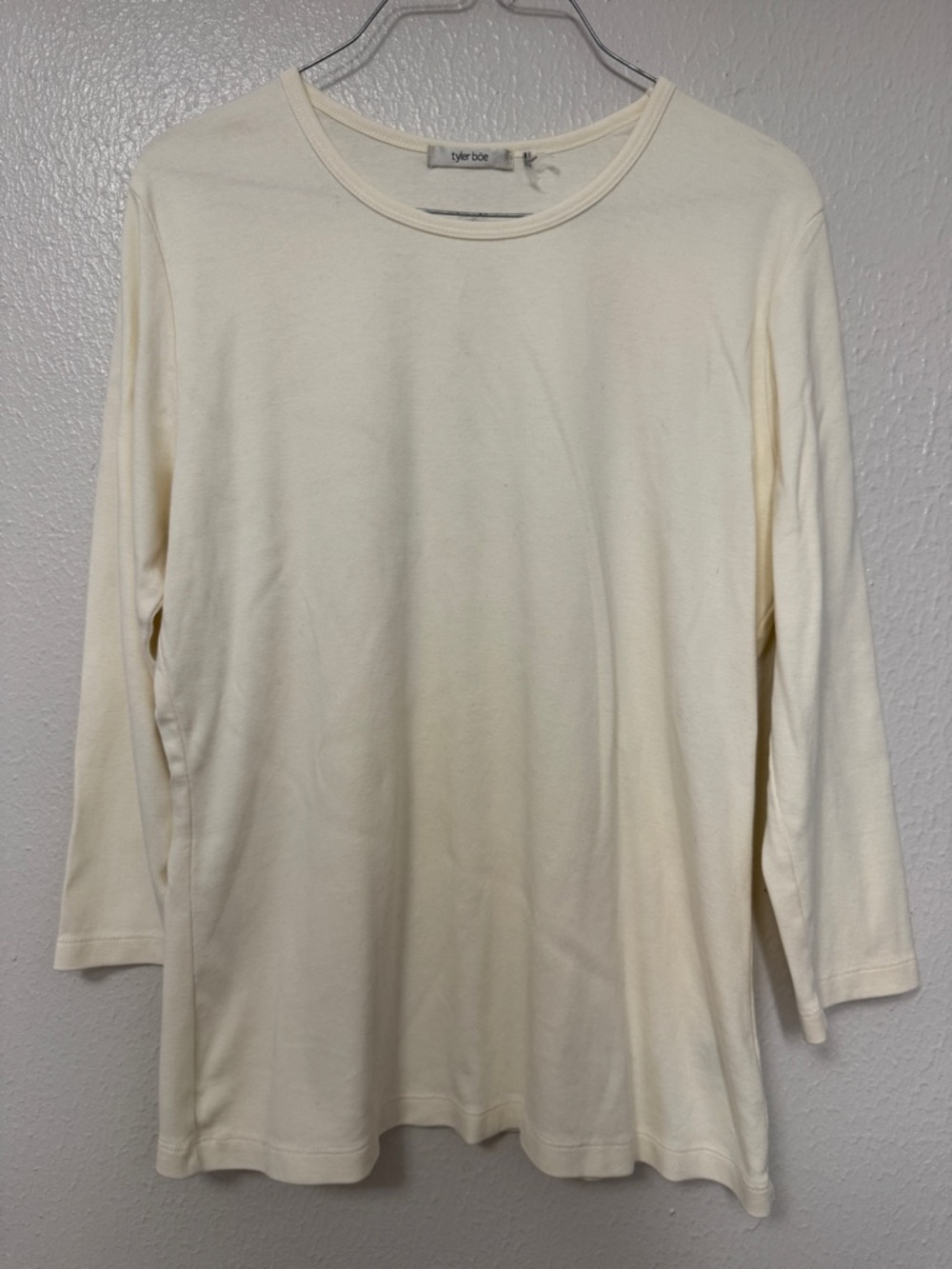 Tyler Boe Ivory Long Sleeve Crewneck Top